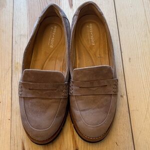 Easy Spirit Taupe Suede Loafers